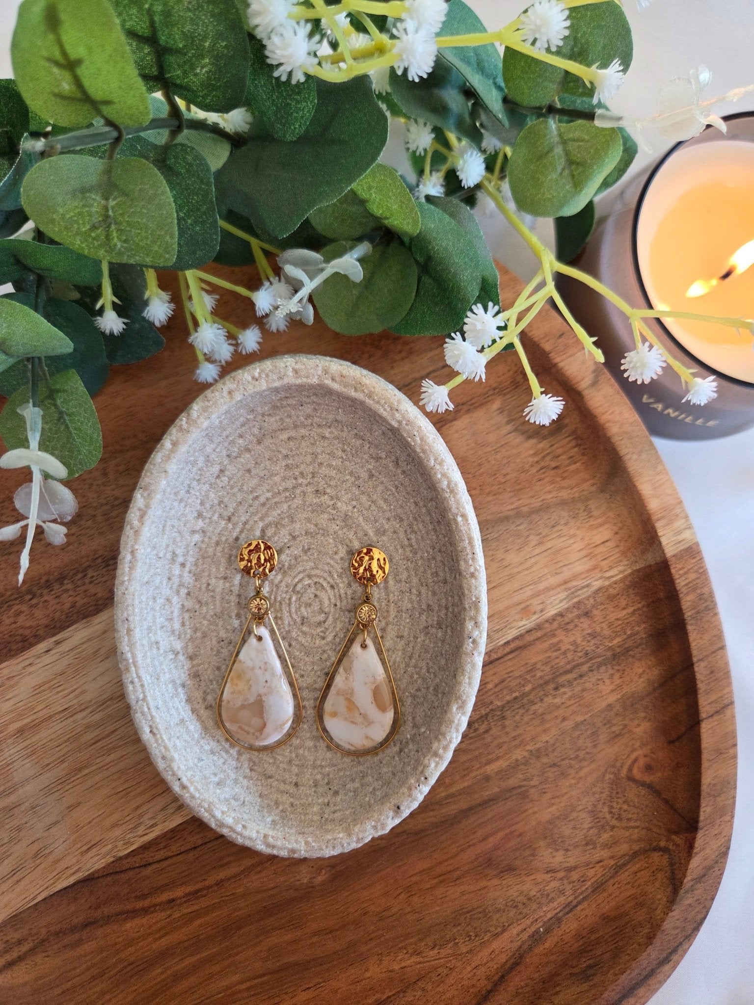Ovaline Beige et Blanc - Auralys